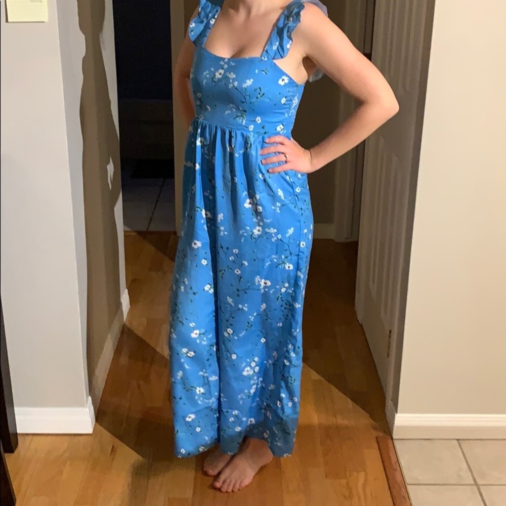 HOST PICK Show Me Your MuMu / Blue Floral Jumpsuit - Picture 3 of 6